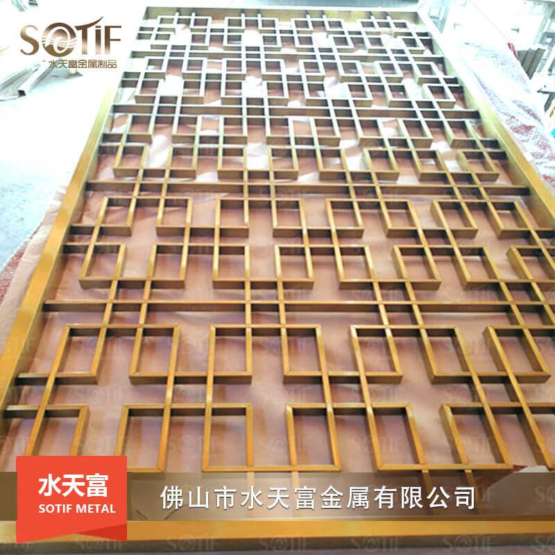 現(xiàn)代輕奢不銹鋼屏風(fēng)2